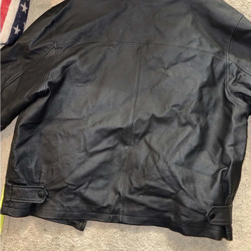 Airborne Leathers Men’s XL Black Leather Jacket - Picture 6 of 7